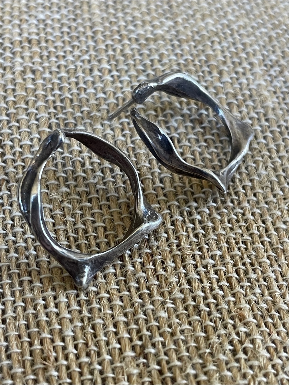 Sterling fluidity artisan earrings